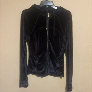 Lululemon Black Velvet Zip-Up Hoodie